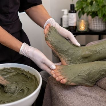 Pedicure praktijk InBalanz Assen groene leem behandeling